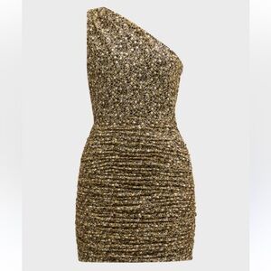 Ramy Brook Mallory Metallic One-Shoulder Dress